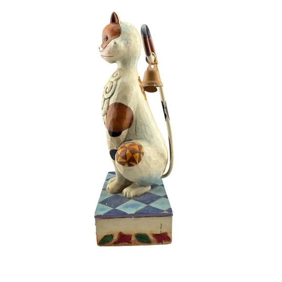Jim Shore Cat Figurine "Vigilance" With Bell Tail 6" Tall Handcrafted Polyresin - Picture 4 of 4